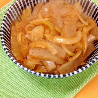 同量で簡単！こんにゃくとたまねぎの炒め物